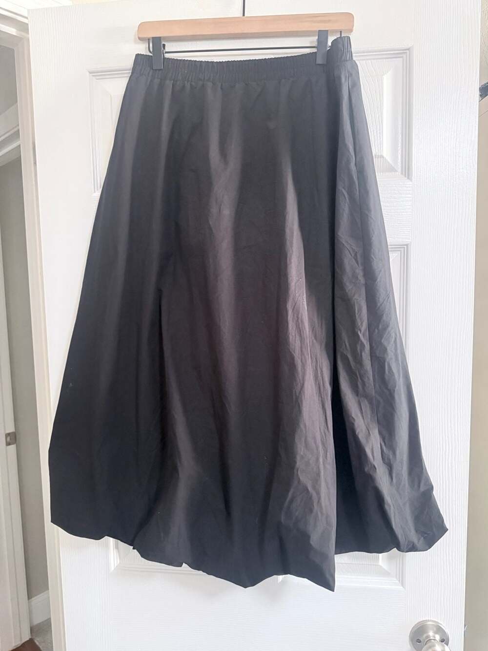 Sanctuary Black Cotton Elastic Waist Maxi Skirt